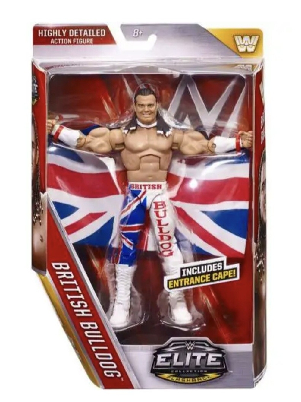 WWE British Bulldog flashback Elite collection Rare! 🔥